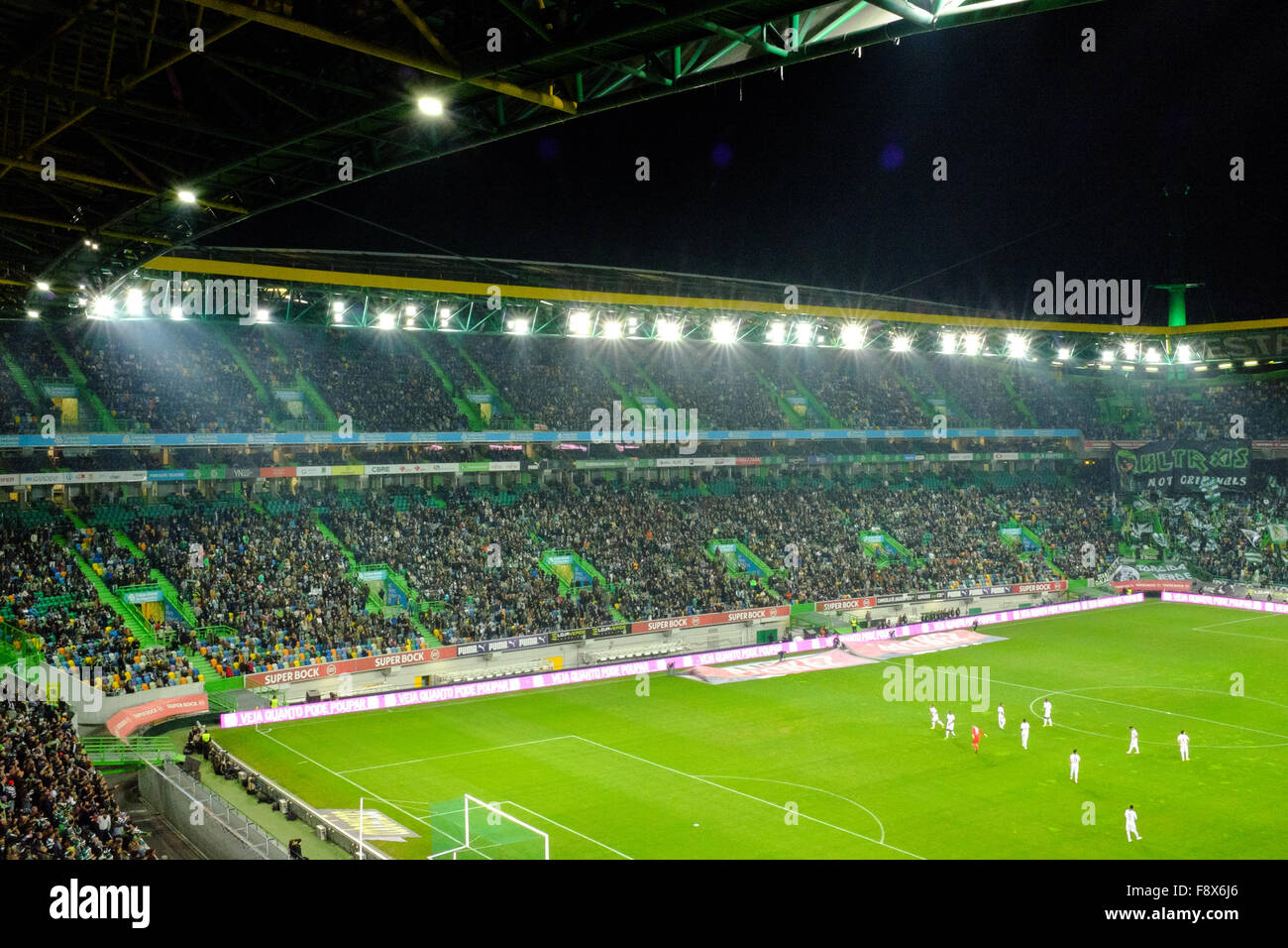 Fußballspiel von der portugiesischen erste Liga, Sporting Clube de Portugal spielen im Estádio José Alvalade XXI in Lissabon Stockfoto