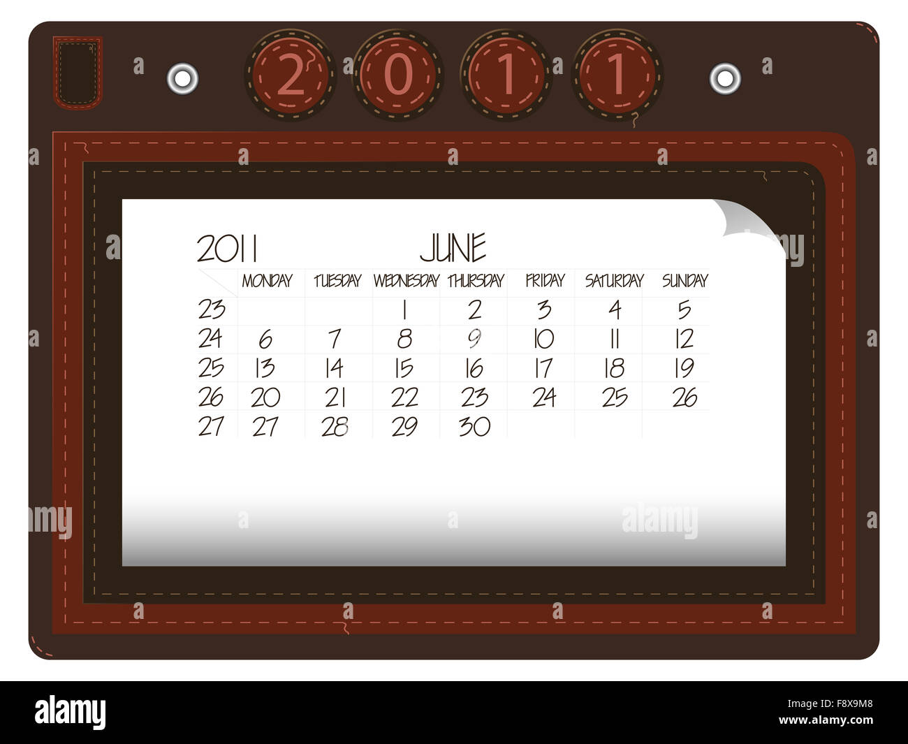 Juni 2011-Leder Stockfoto