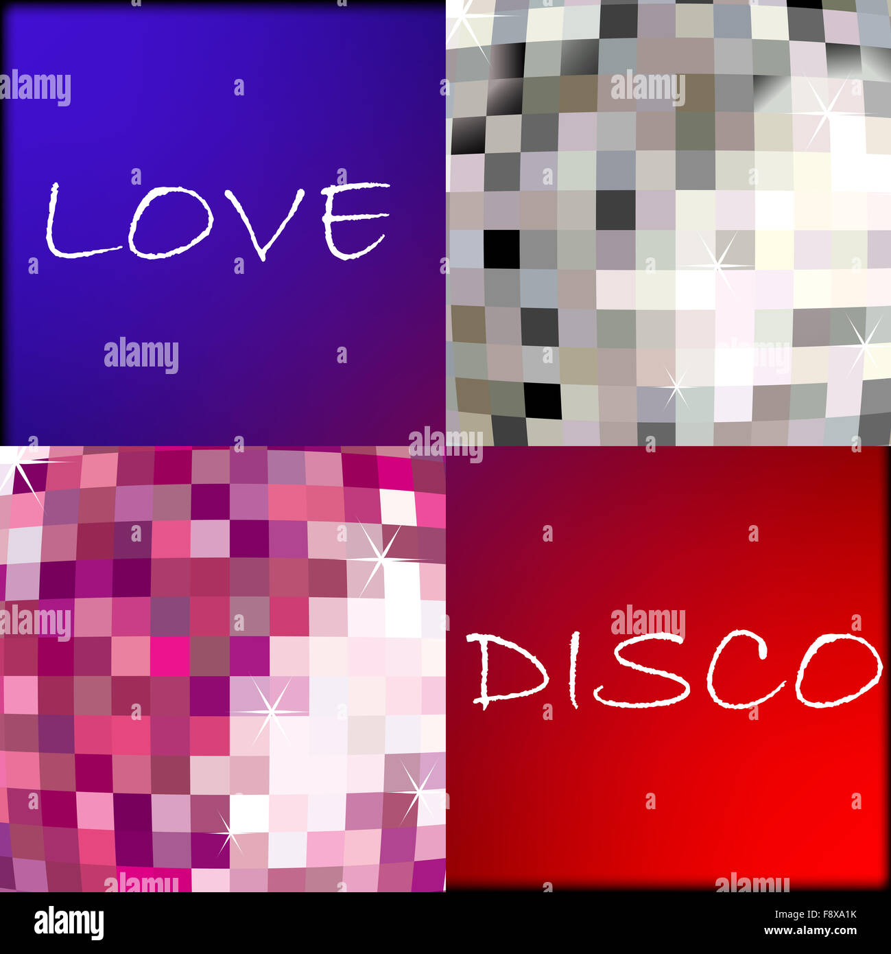 Liebe disco Stockfoto