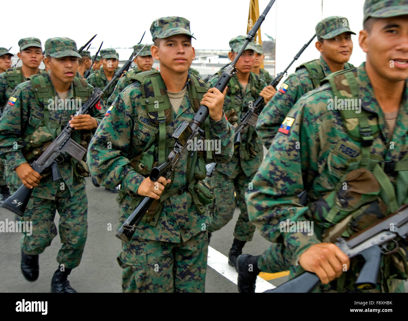 Militäreinheit in Ecuador Stockfoto