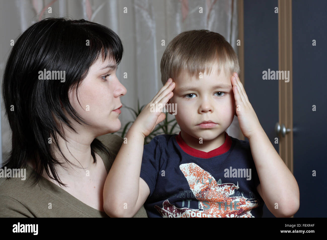 Mutter und Sohn Stockfoto