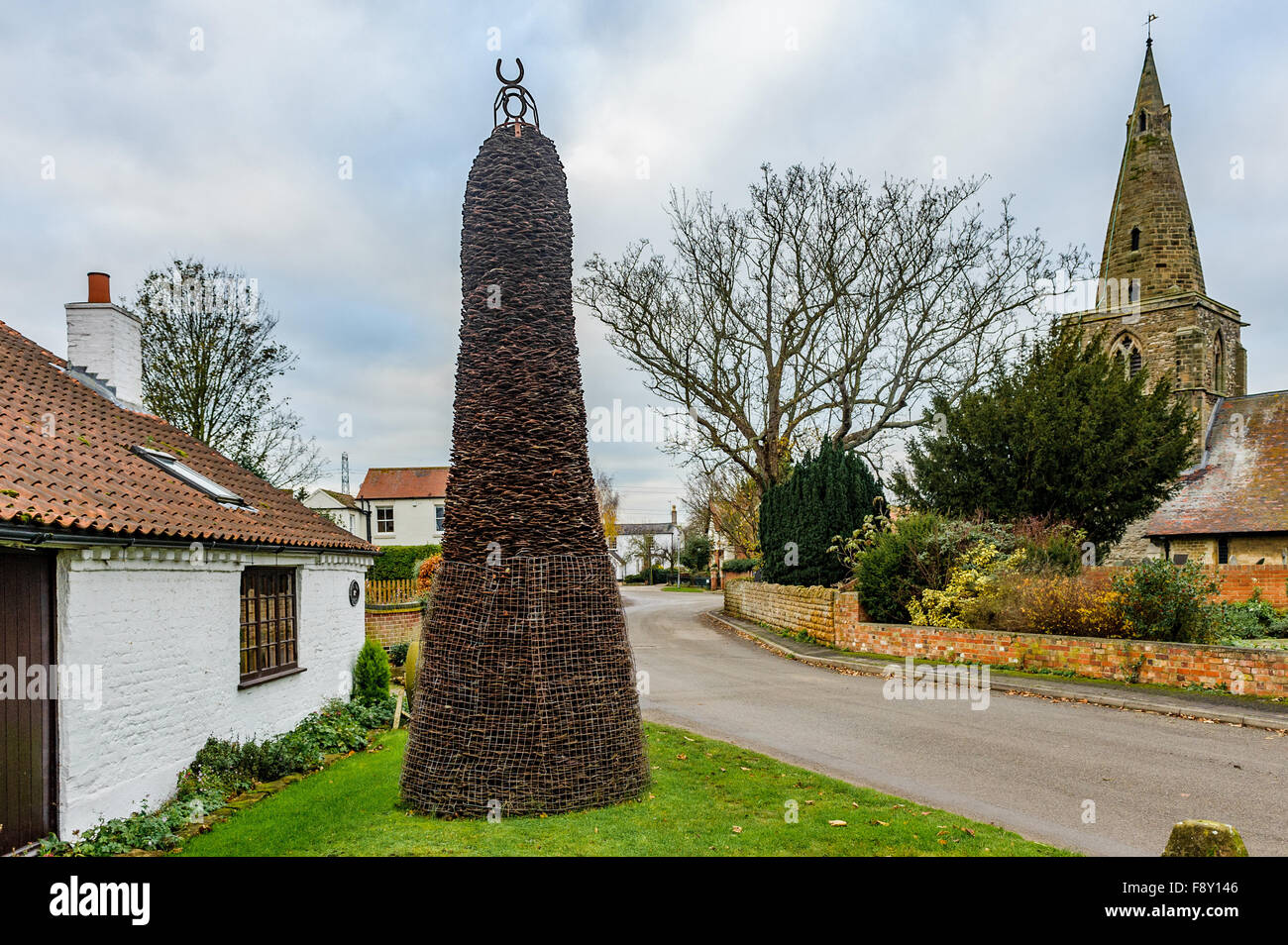 Der weltweit größte Stapel abgenutzter Hufeisen - Scarrington, Nottingham, England Stockfoto