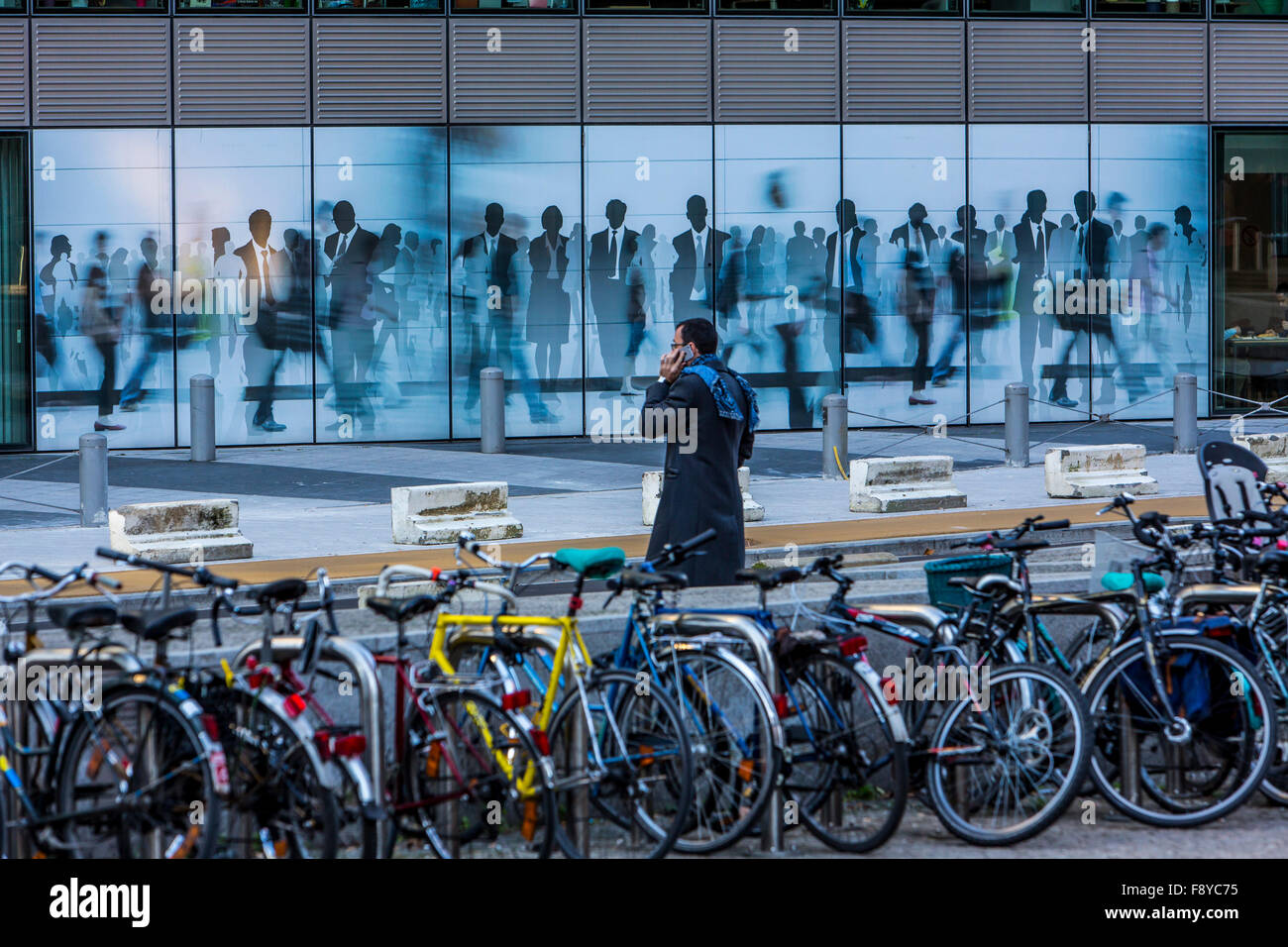 EU-Regierungsviertel, Gebäude der Europäischen Kommission, Brüssel, Stockfoto