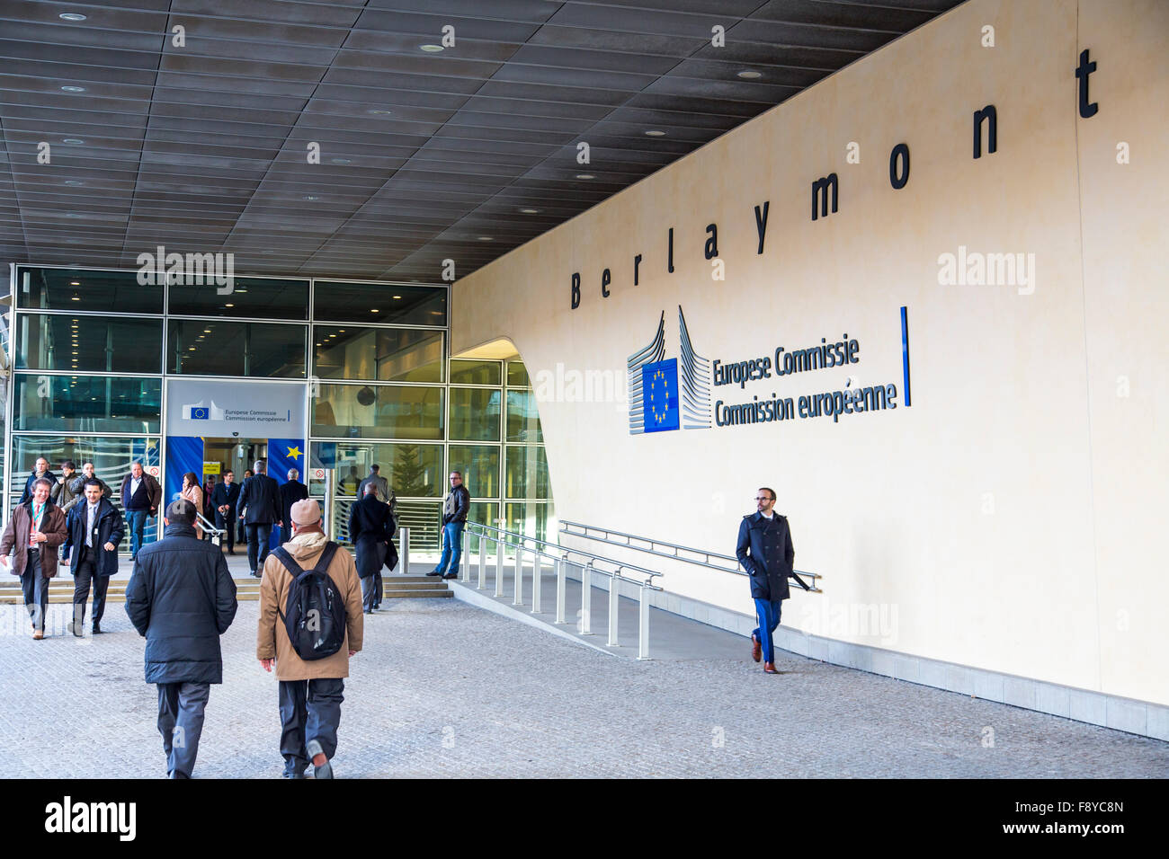 EU-Regierungsviertel, Gebäude der Europäischen Kommission, Brüssel, Berlaymont-Gebäude, Stockfoto