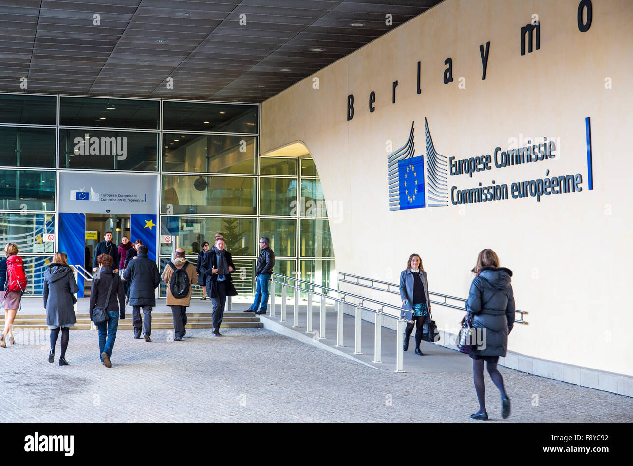 EU-Regierungsviertel, Gebäude der Europäischen Kommission, Brüssel, Berlaymont-Gebäude, Stockfoto