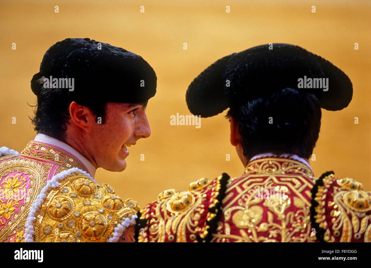 Stierkämpfer. Stierkampf in der Plaza de Toros von "La Maestranza´, Sevilla, Andalusien, Spanien, Europa Stockfoto