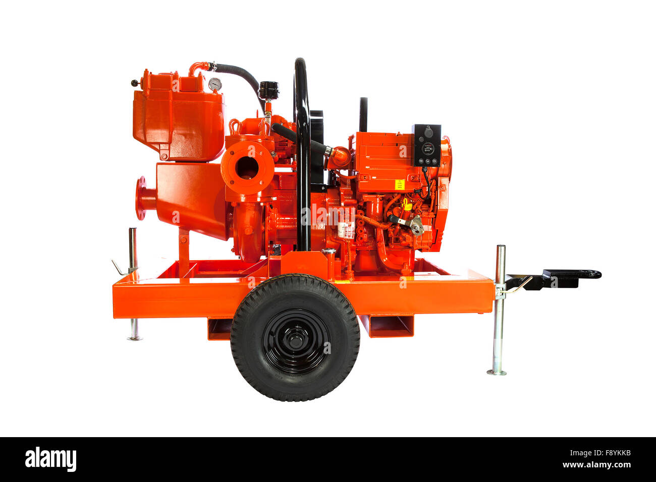 Godwin Vac Prime Pump auf weißem Hintergrund Stockfoto