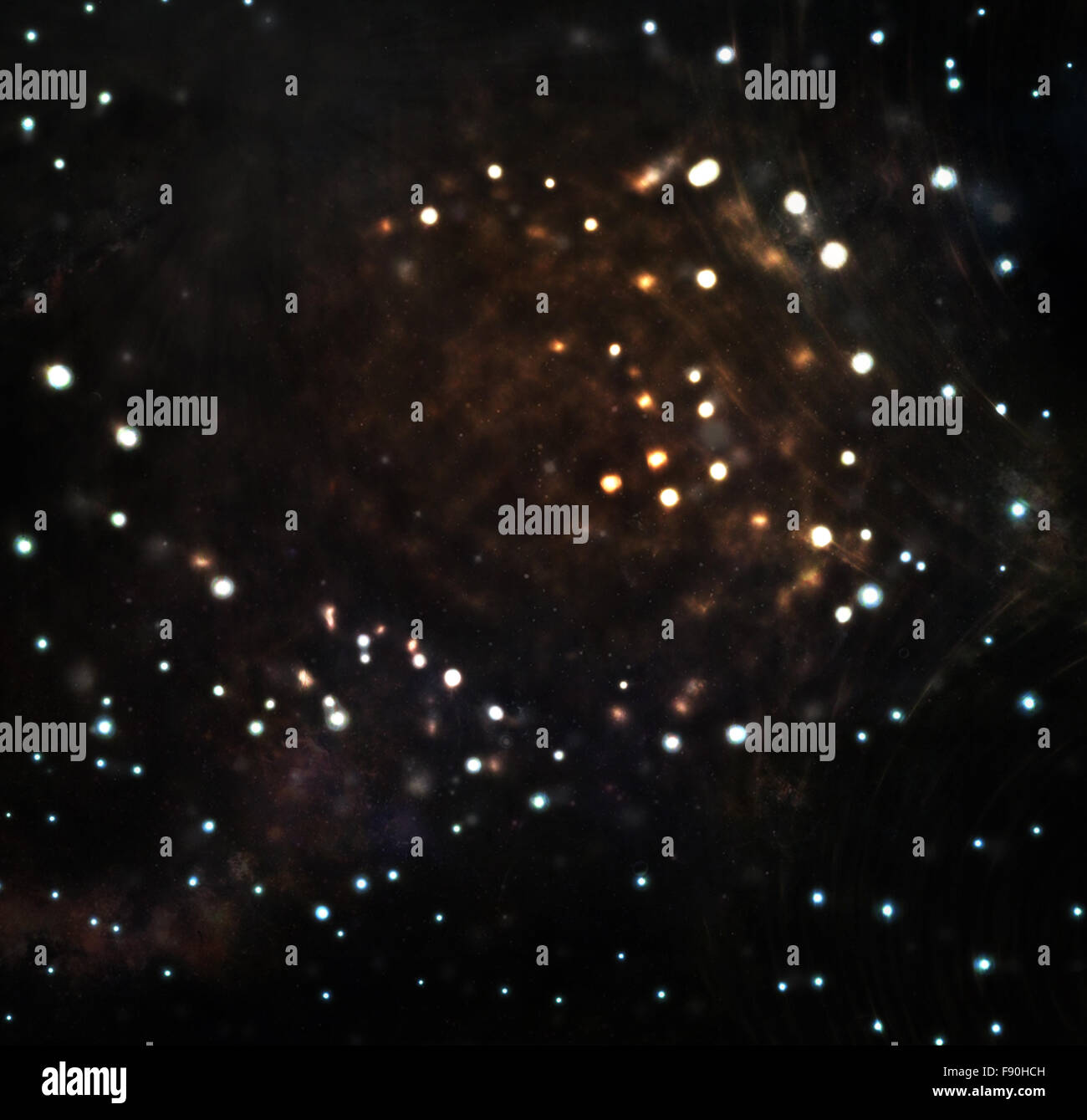 Schönen abstrakten Raum Hintergrund mit Sternen und Nebeln. Stockfoto