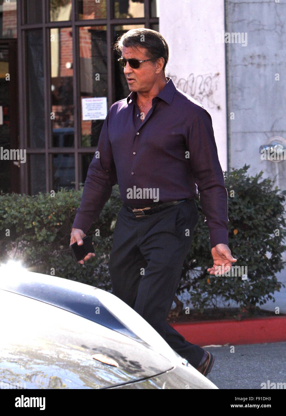 Beverly Hills, Kalifornien, USA. 12. Dezember 2015. Sylvester Stallone Urlaub Geschäfte Beverly HIlls, CA, USA-Kredit: Die Medien Schaltung/Alamy Live-Nachrichten Stockfoto