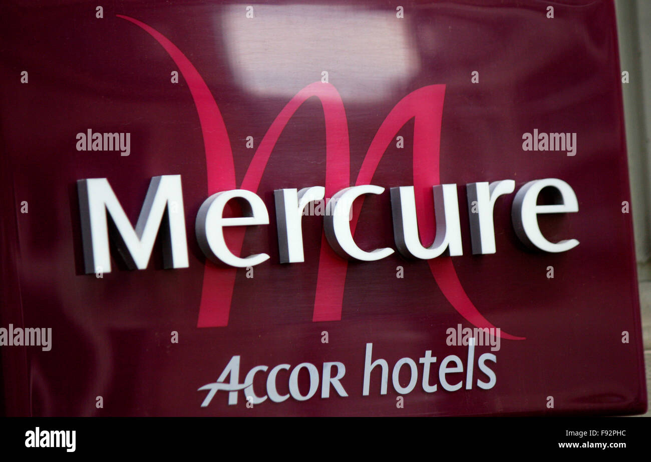 Markenname: "Mercure Accor Hotels", Berlin. Stockfoto