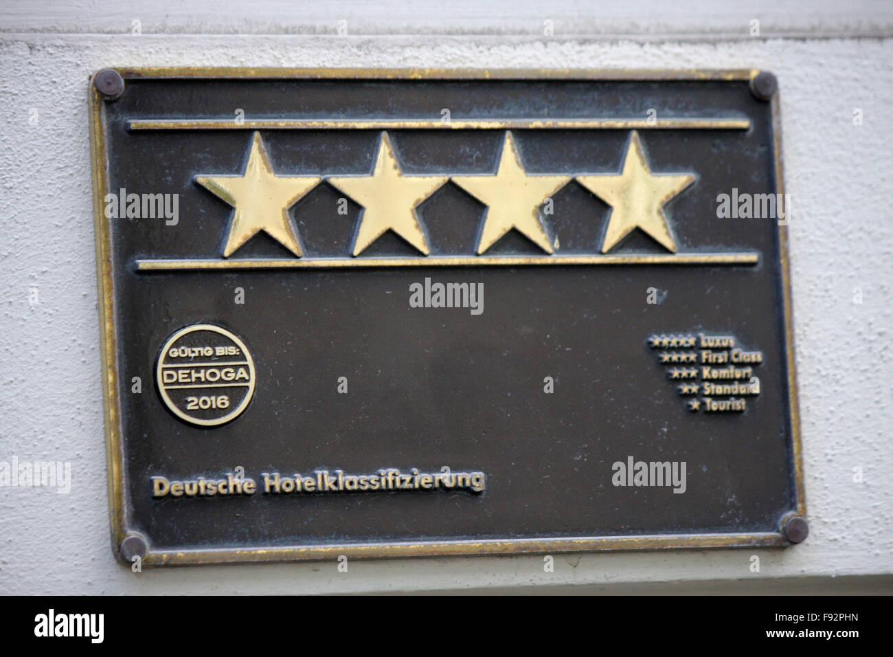 Markenname: "4 Sterne", Berlin. Stockfoto