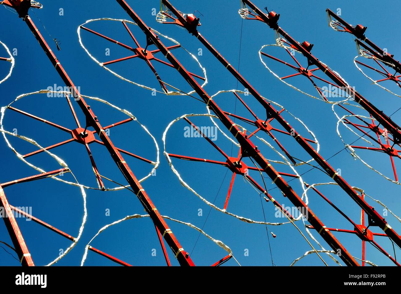ein Feuerwerk für eine traditionelle maltesische Dorffest Teil. Stockfoto