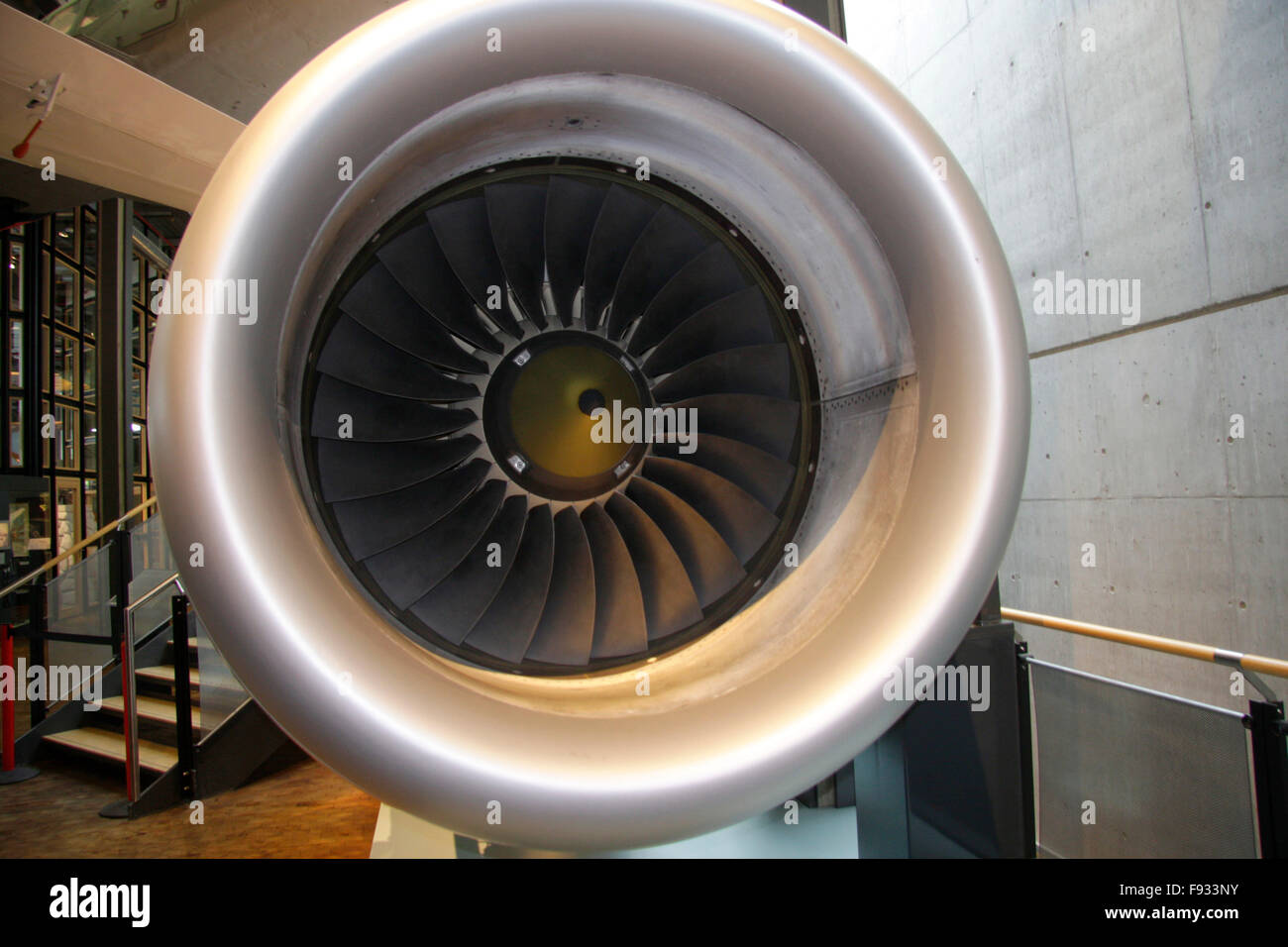 Anlage Eines Duesenjets - Deutsches Technikmuseum Berlin-Kreuzberg. Stockfoto