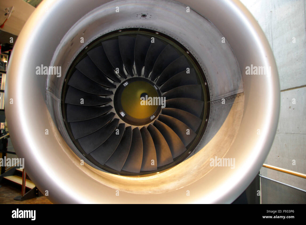 Anlage Eines Duesenjets - Deutsches Technikmuseum Berlin-Kreuzberg. Stockfoto