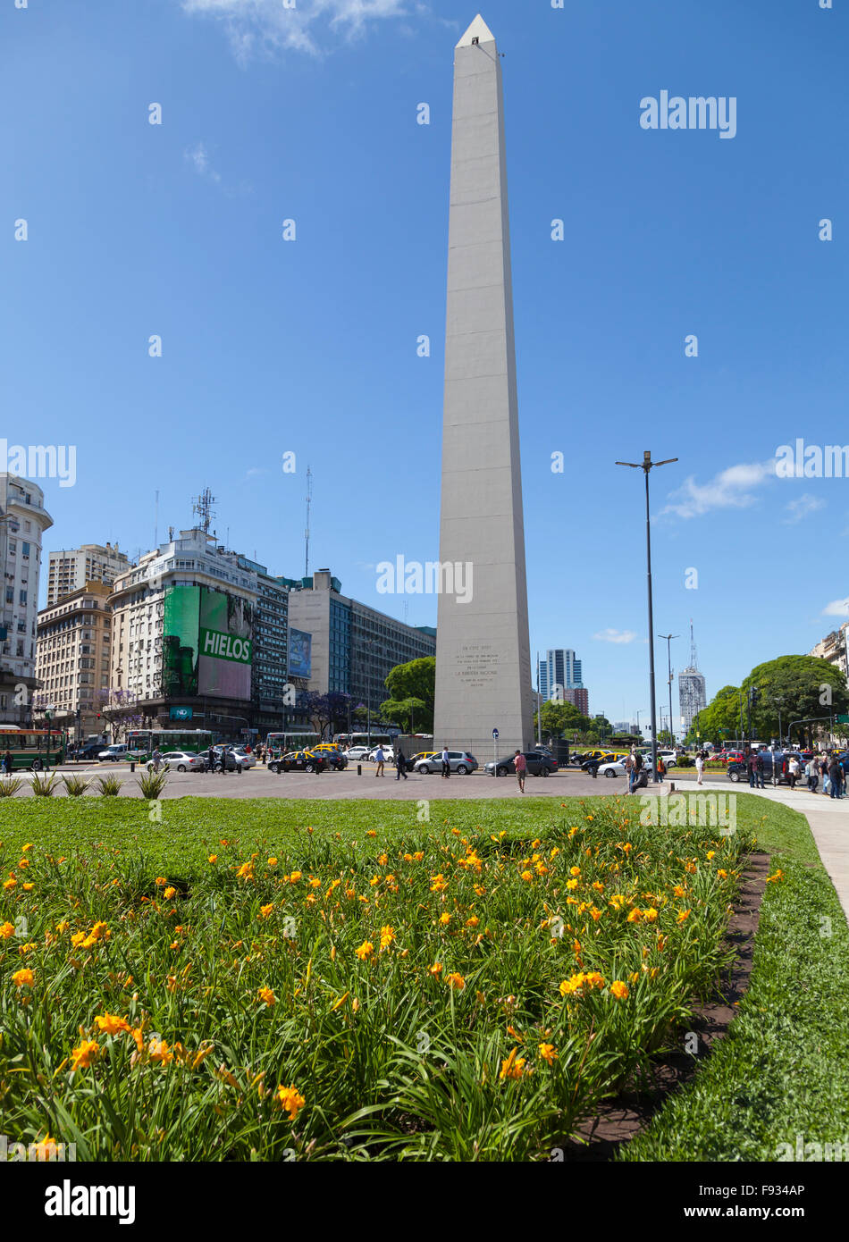 Denkmal, Plaza De La Republica, Buenos Aires Stockfoto