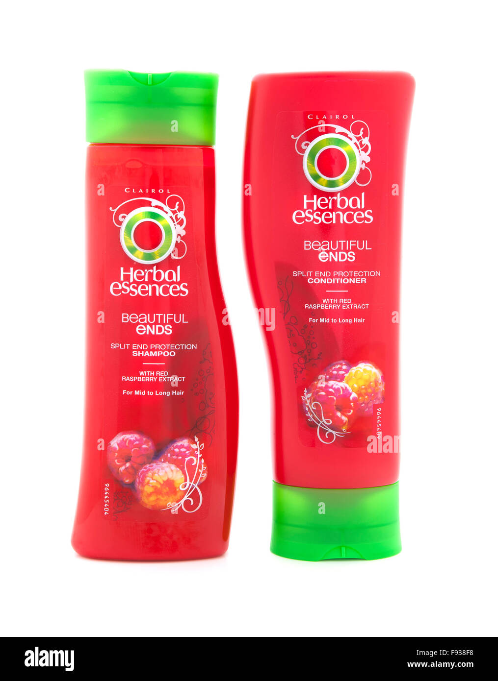 Clairol Herbal Essences schöne endet, Shampoo und Conditioner auf weißem Hintergrund Stockfoto