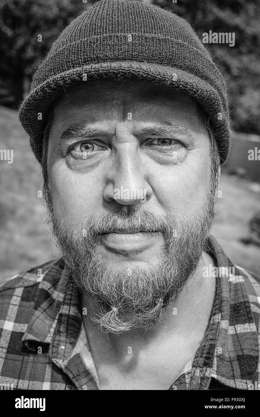 Ein Mann mit einem Bart Stockfoto