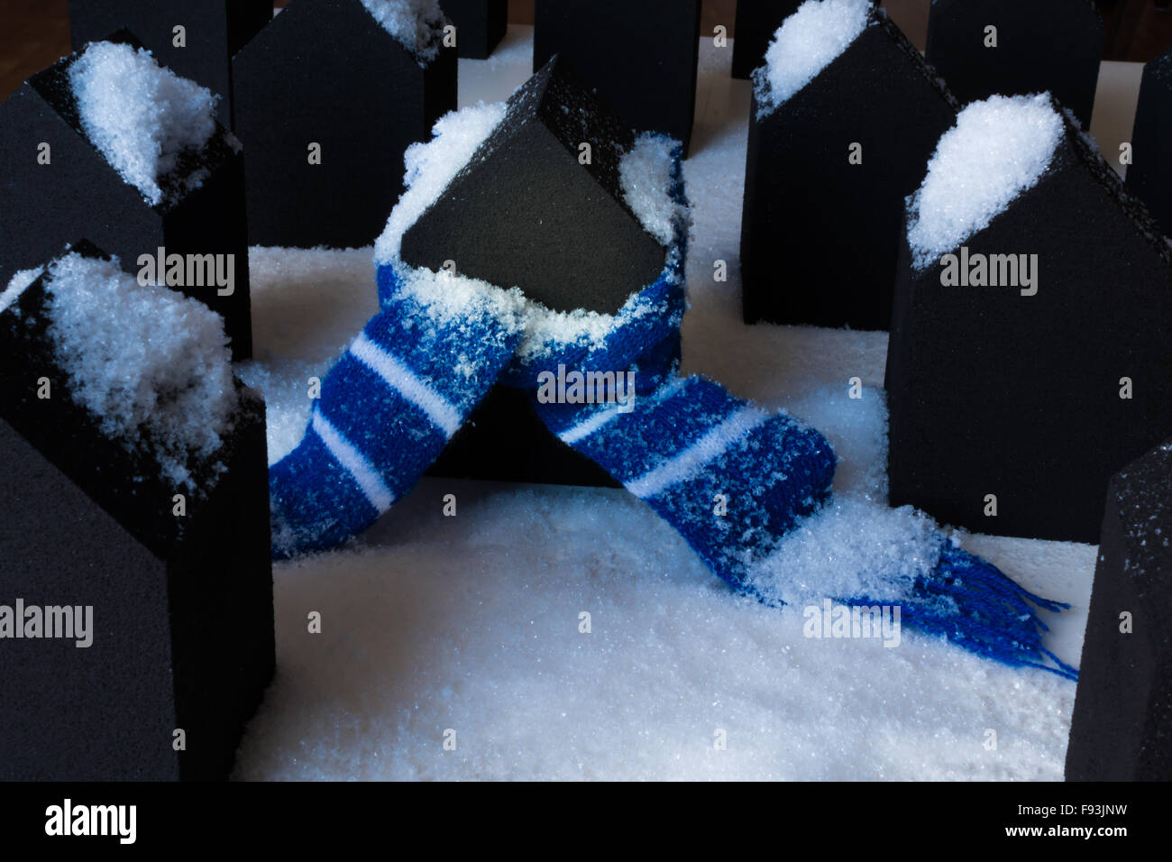 Schutz gegen die Kälte Stockfoto