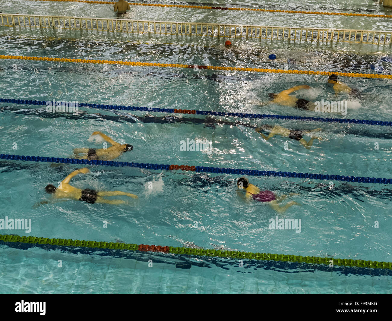 Hallenbad-Wasser-Würfel bei Olympic Center, Peking, China, Asien Stockfoto