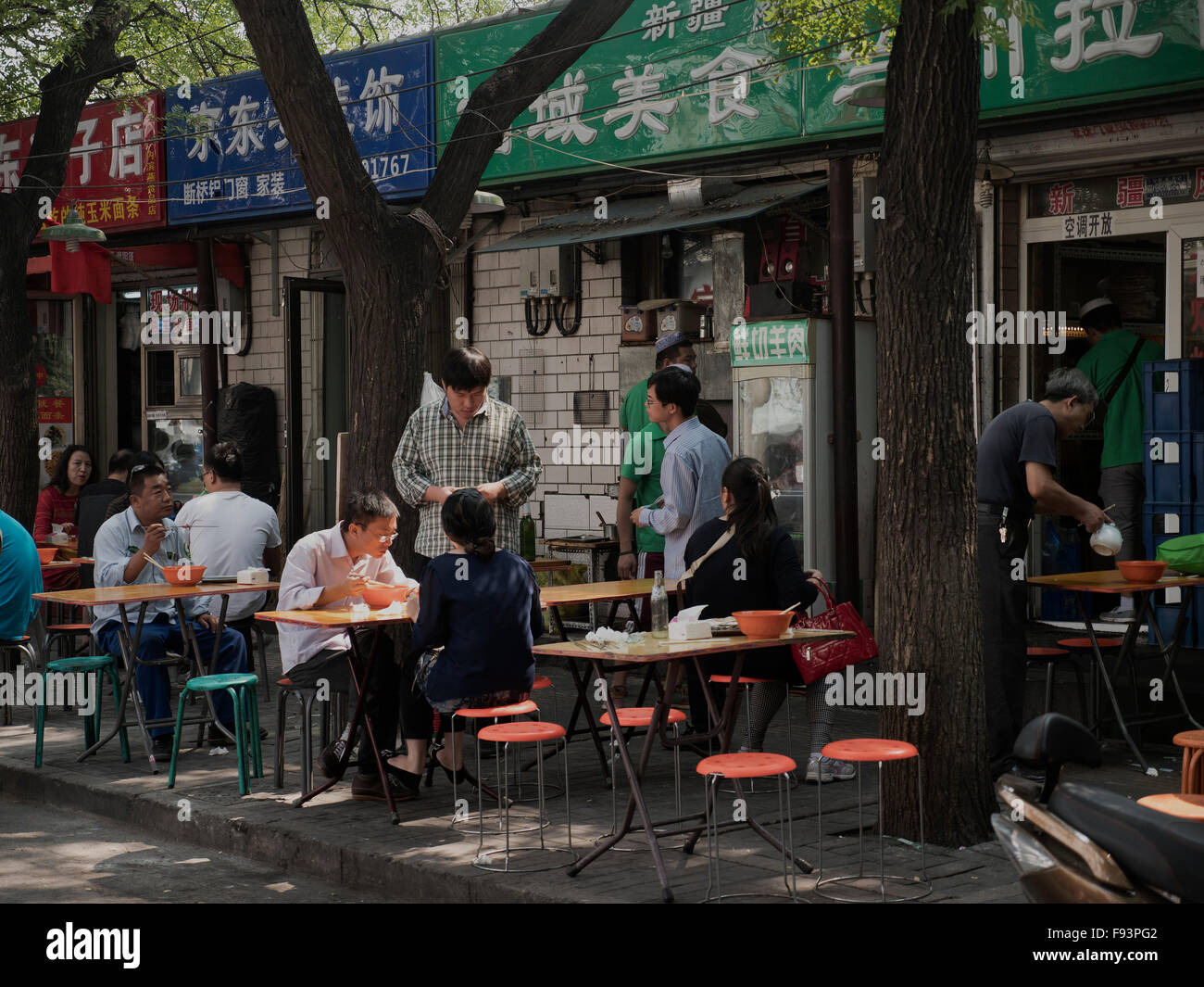 Straße Restaurant, Peking, China, Asien Stockfoto