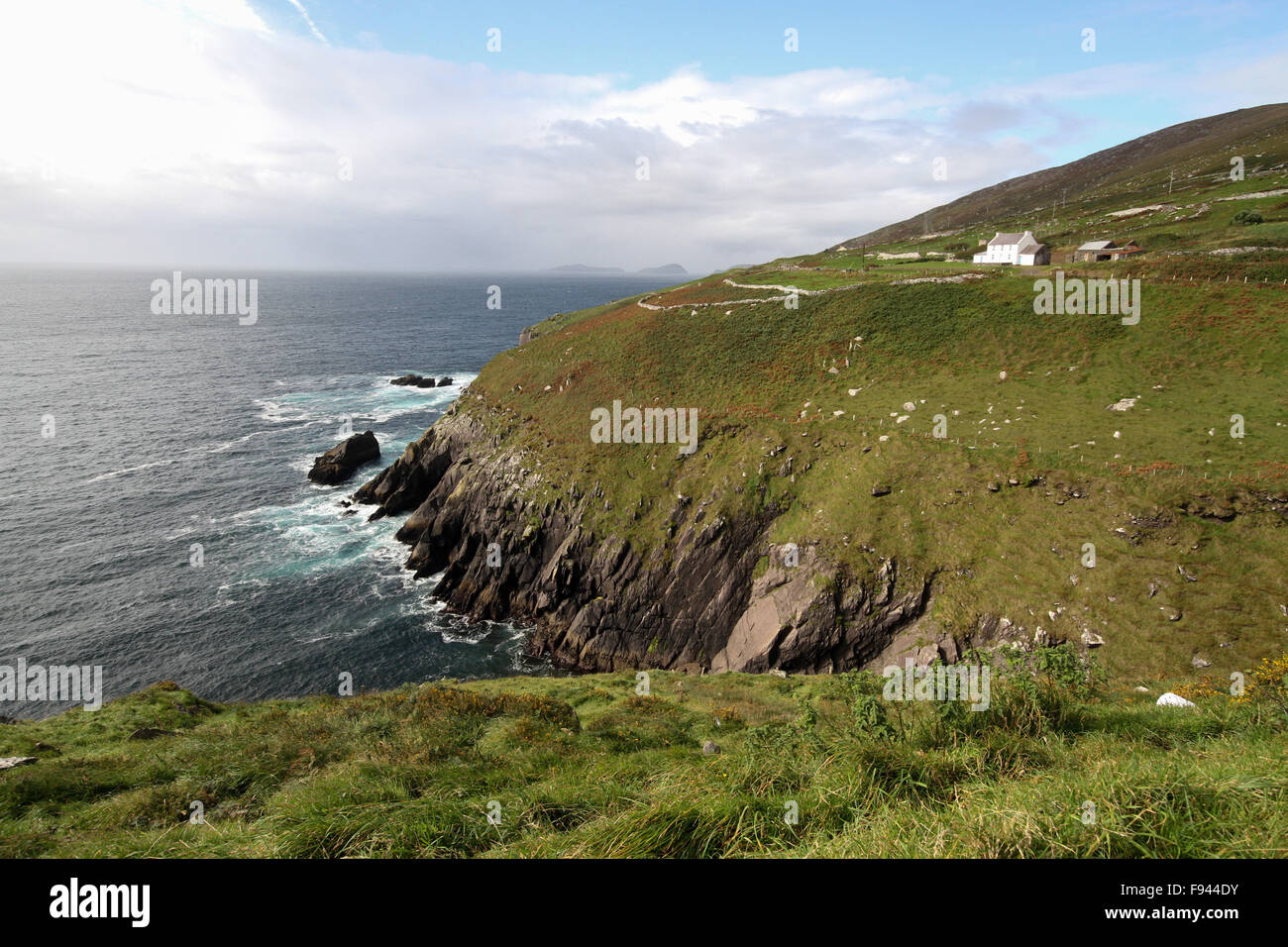 Die Westküste von Irland am Slea Head auf der Halbinsel Dingle in der Grafschaft Kerry, Irland Stockfoto