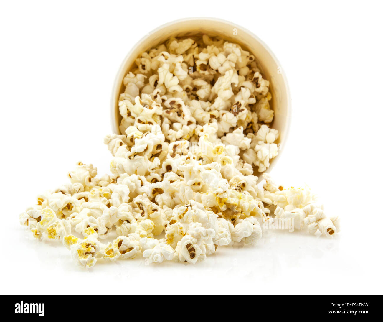 Große klassische Box Theater Popcorn isoliert auf weiss Stockfoto