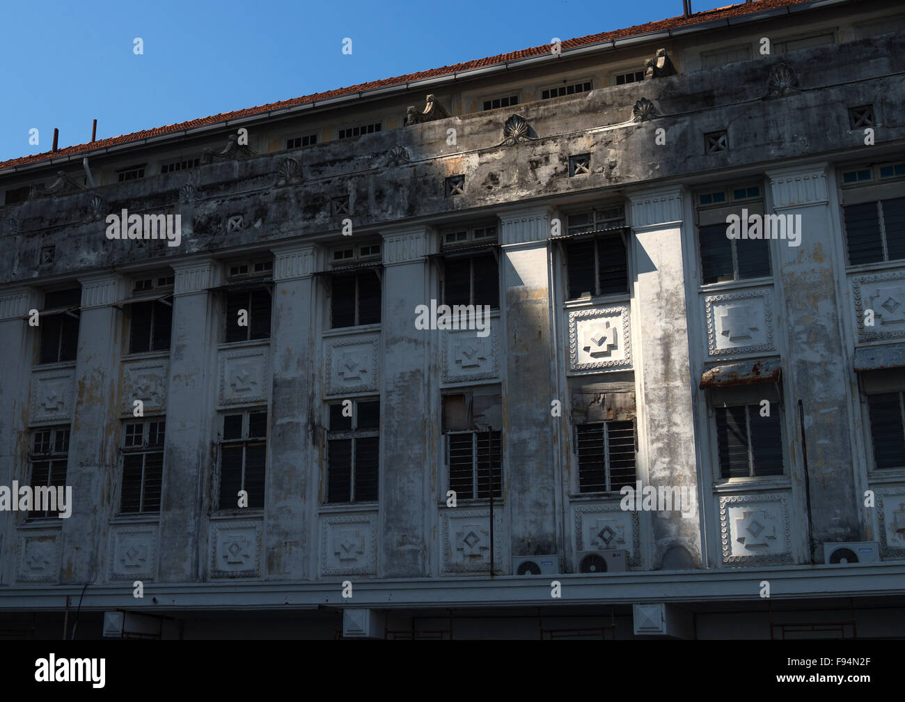 Altes Haus im Kolonialstil In der UNESCO-World Heritage Zone, Insel Penang, George Town, Malaysia Stockfoto