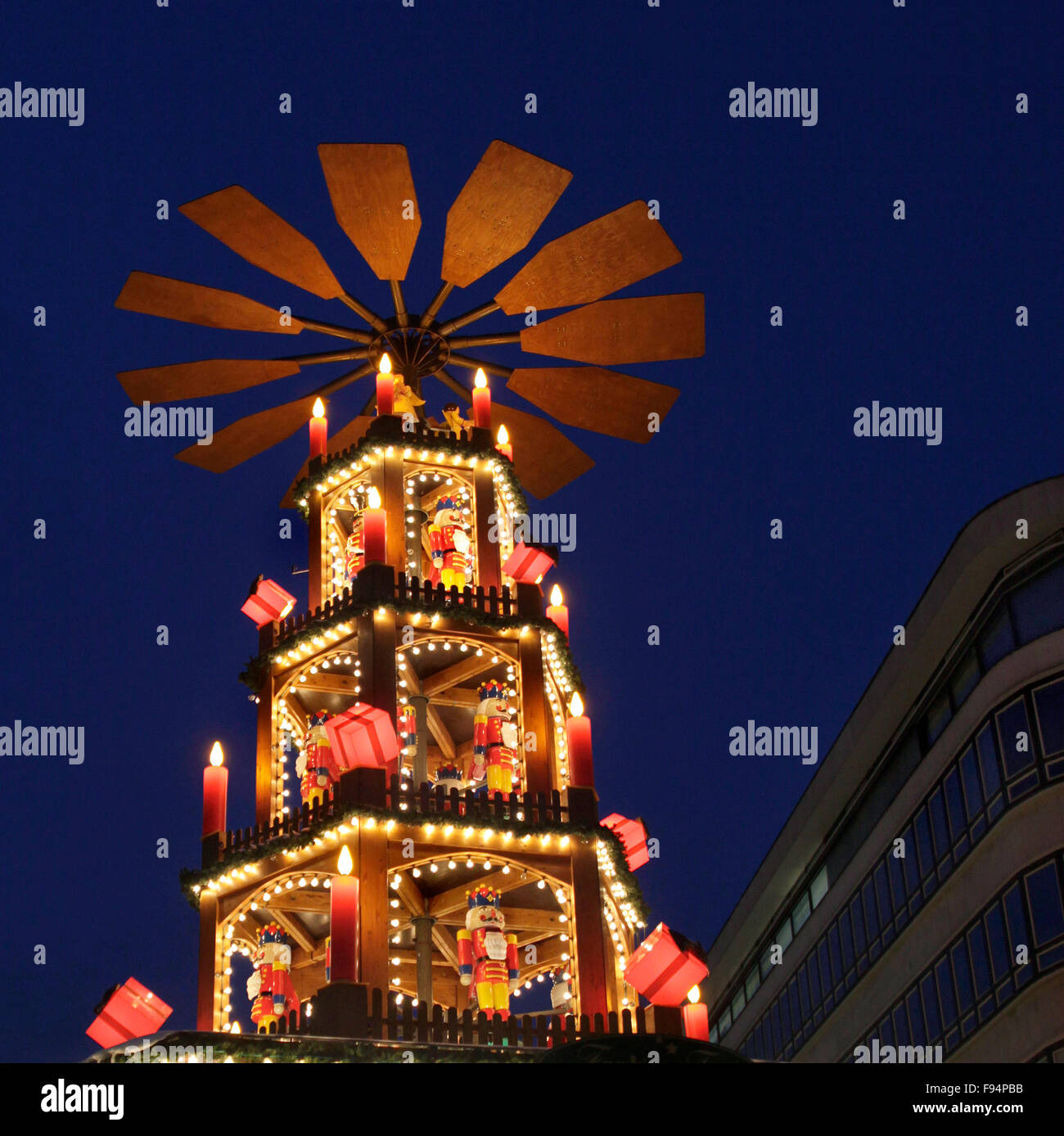 Weihnachtsmarkt in Hannover, Low Sachsen, Deutschland, Europa. Stockfoto