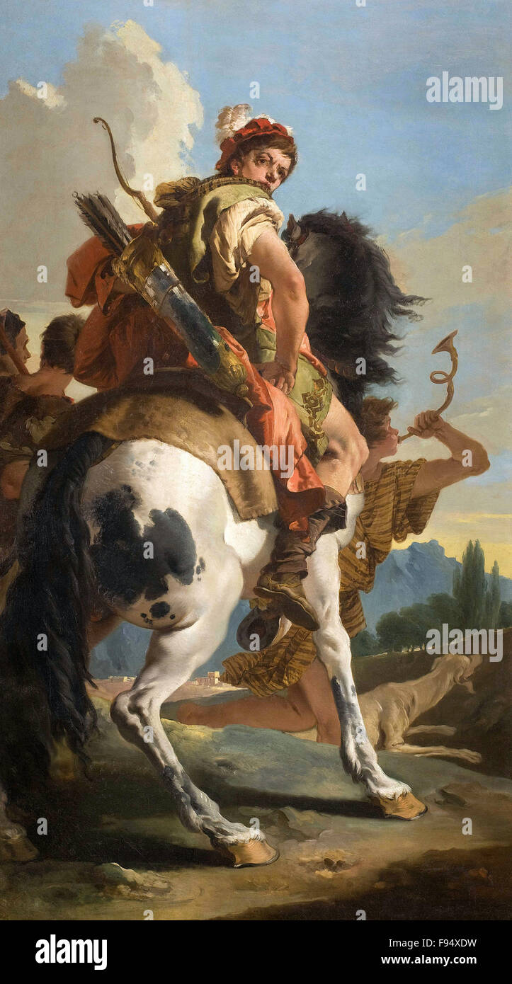 Giovanni Battista Tiepolo - Jäger zu Pferde Stockfoto