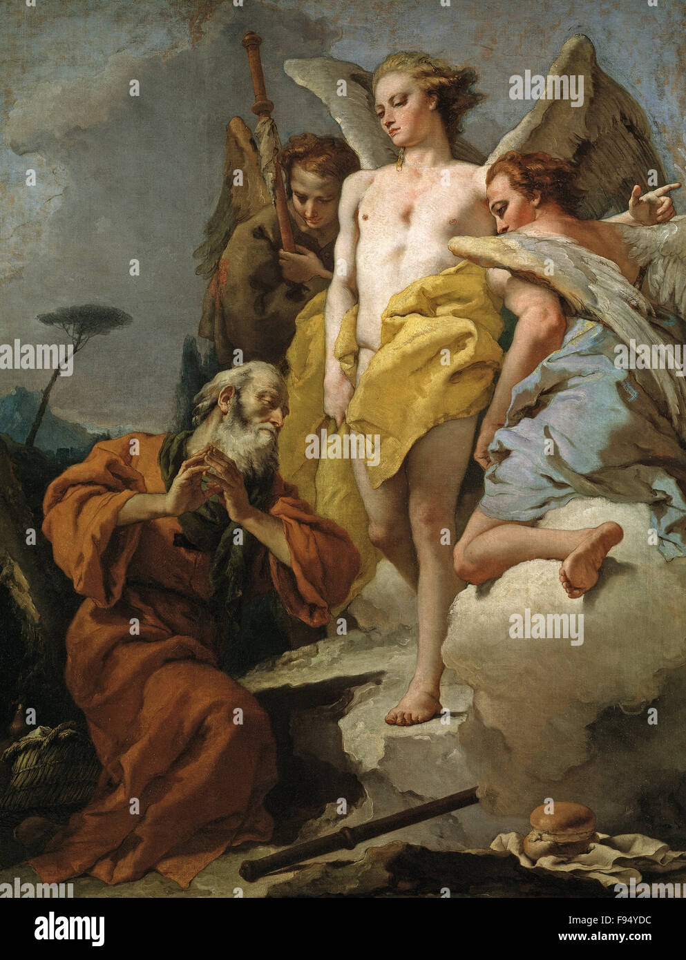 Giovanni Battista Tiepolo - Abraham und die drei Engel Stockfoto