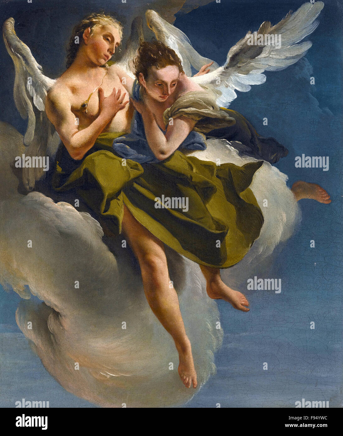 Giovanni Battista Tiepolo - zwei Engel im Flug Stockfoto