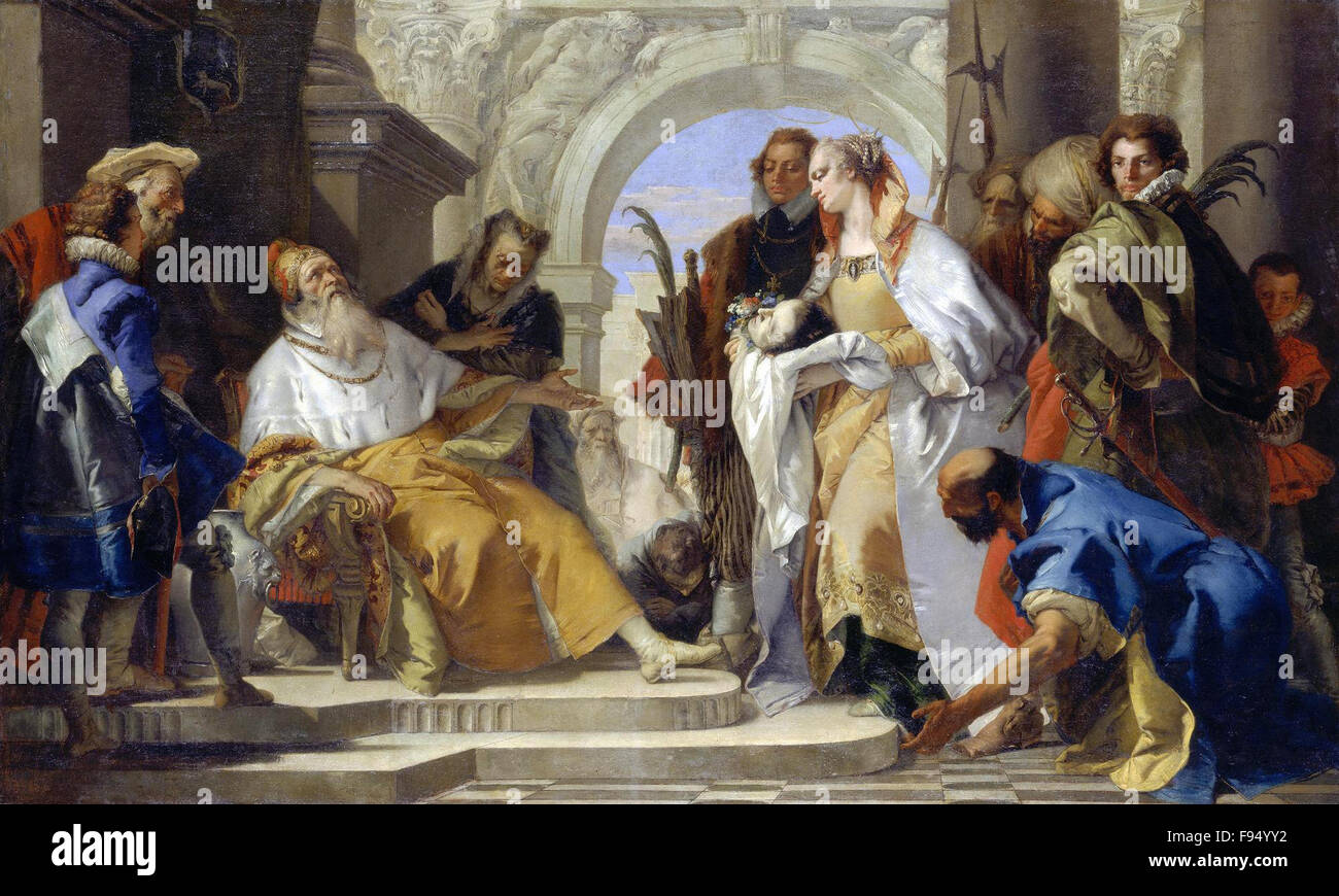 Giovanni Battista Tiepolo - die Heilige Familie Crotta Stockfoto