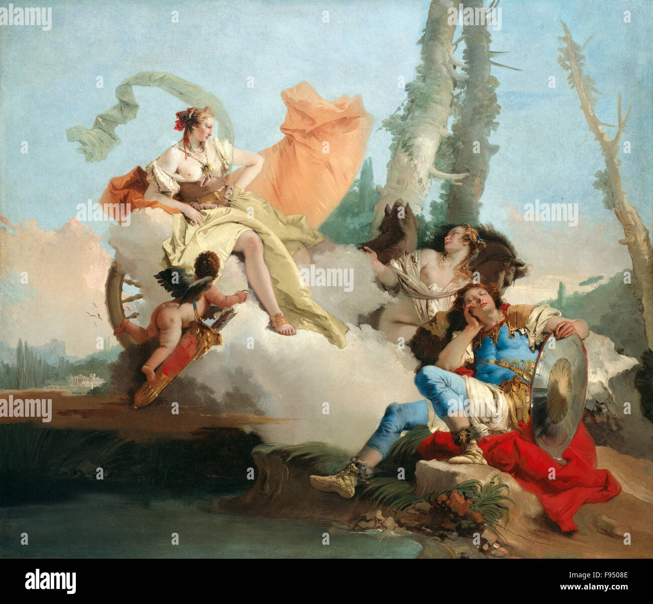 Giovanni Battista Tiepolo - Armida Begegnungen der schlafenden Rinaldo Stockfoto