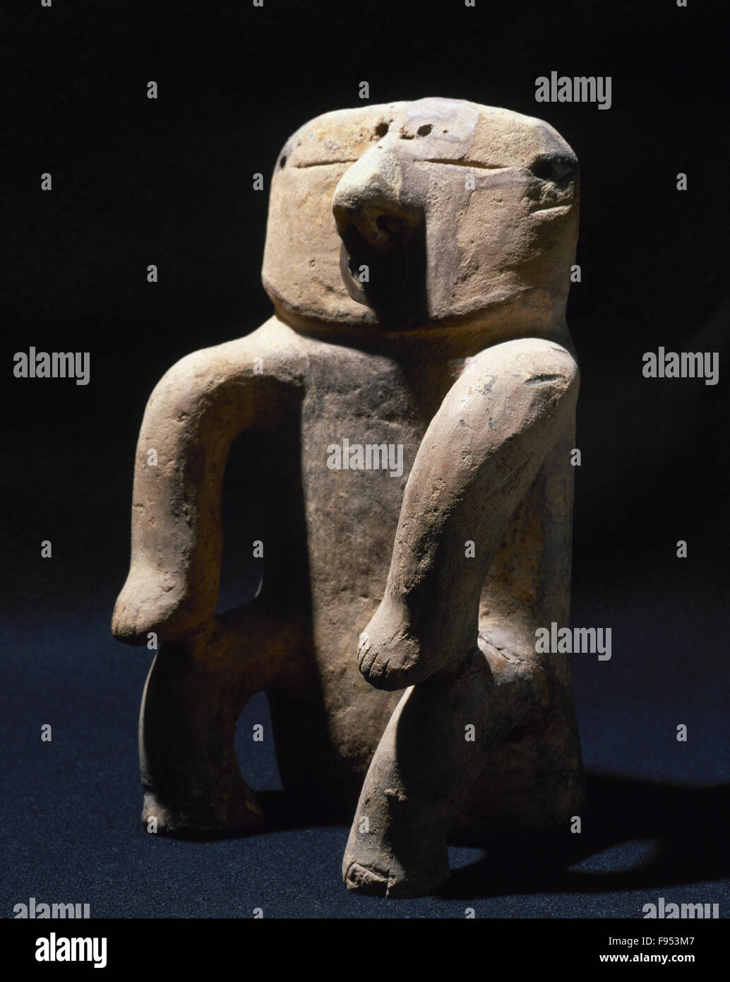 Südamerikanischen Zivilisation. Quimbay Zivilisation (Kolumbien). 500-1500. anthropomorphe Figur. 24 x 15 cm Durchmesser. Privatsammlung. Stockfoto