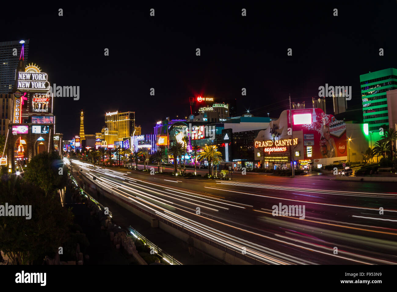 Las Vegas Strip bei Nacht, Nevada, USA Stockfoto