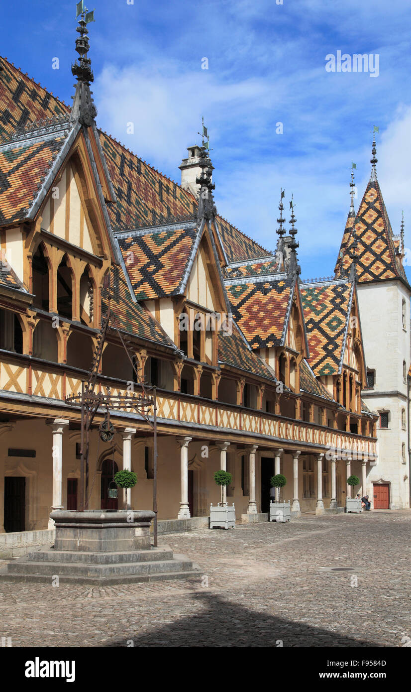 Frankreich Bourgogne Beaune Hôtel-Dieu Hospices de Beaune Stockfoto