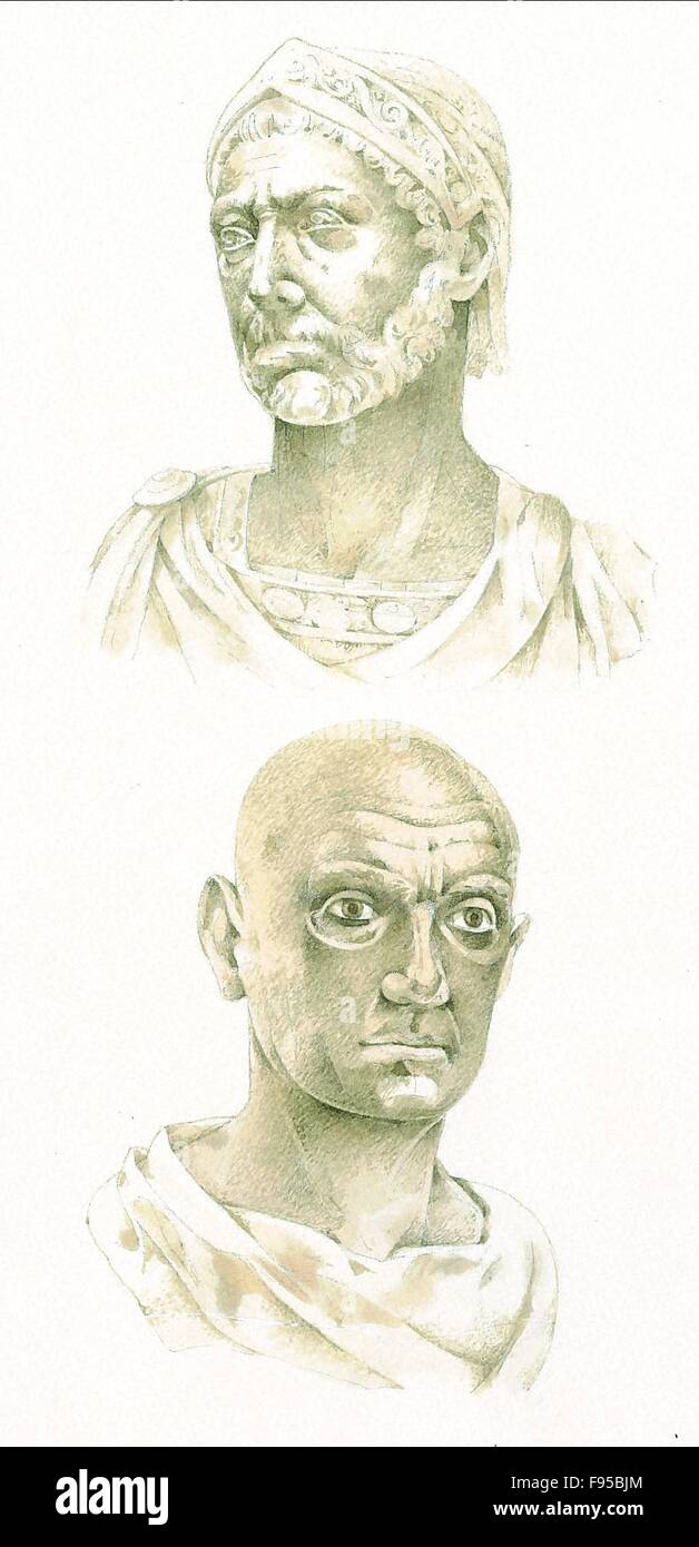 Hannibal und Scipio. Stockfoto