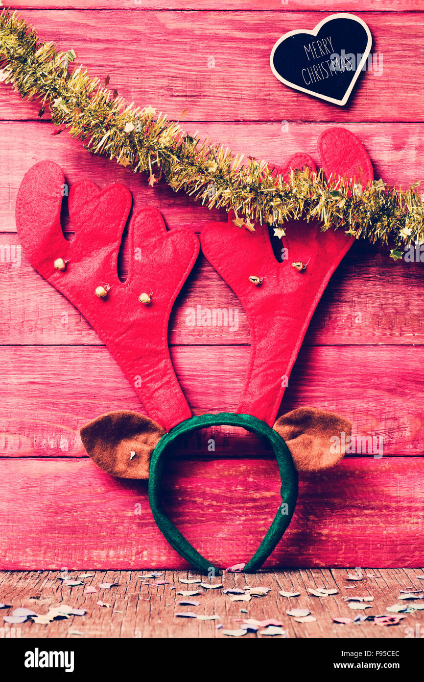 VILLFUL Rentier Geweih Stirnband - Weiches Flockmaterial Für Weihnachten & Cosplay