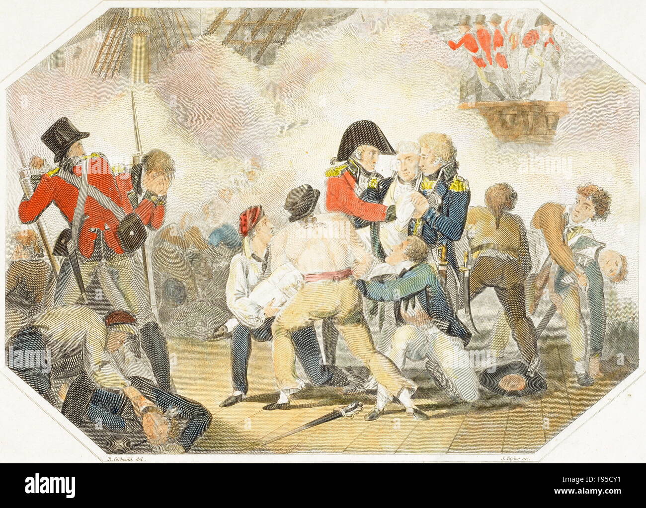 Der Tod von Lord Nelson. Stockfoto
