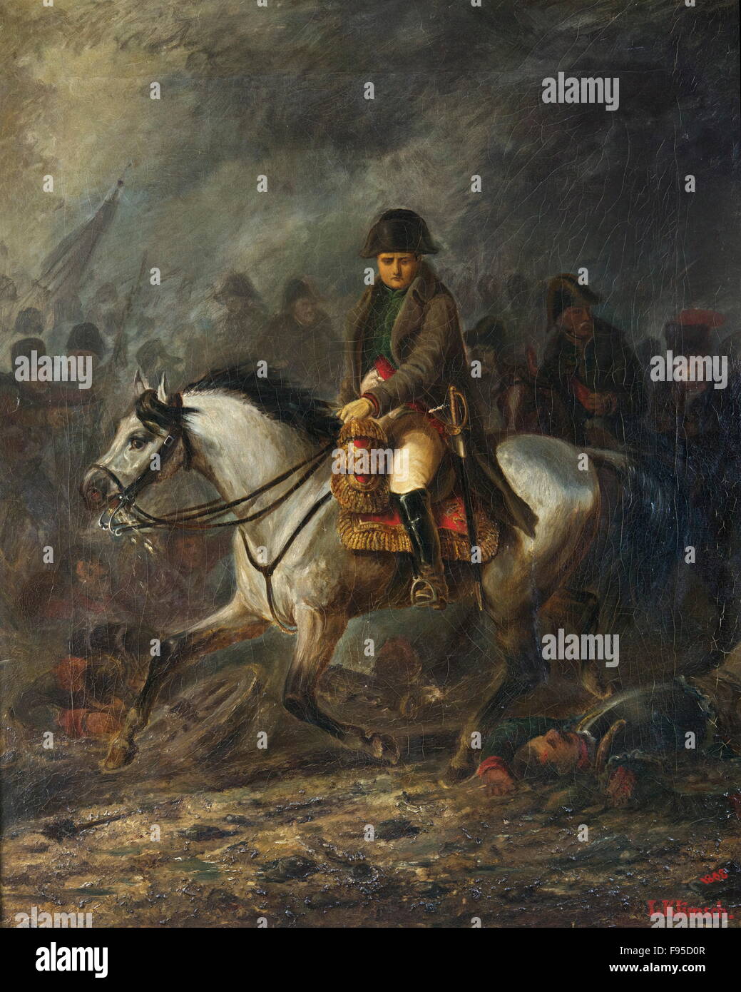 Napoleon bei Waterloo " Stockfoto