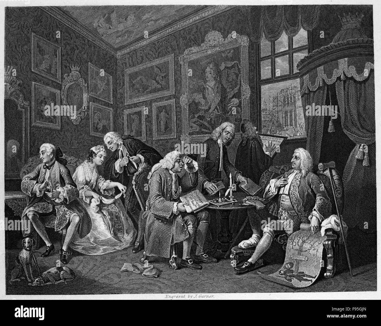 Ehe A La Mode, den Vertrag. Stockfoto