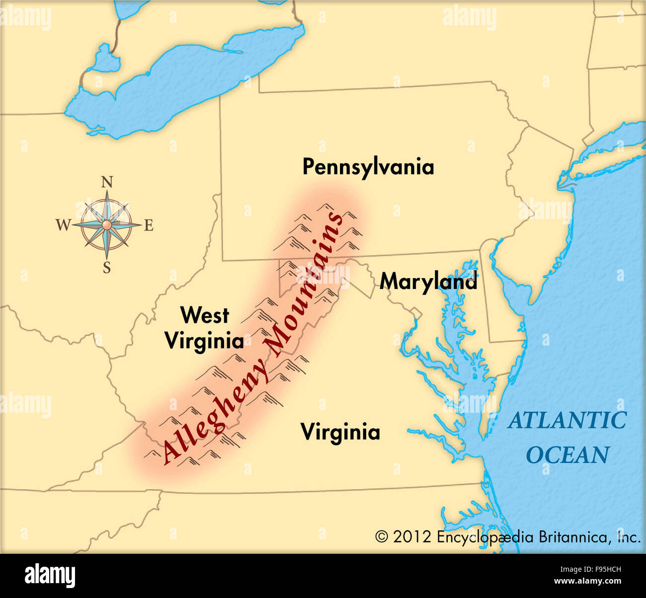 Der Allegheny Mountains Stockfotografie Alamy