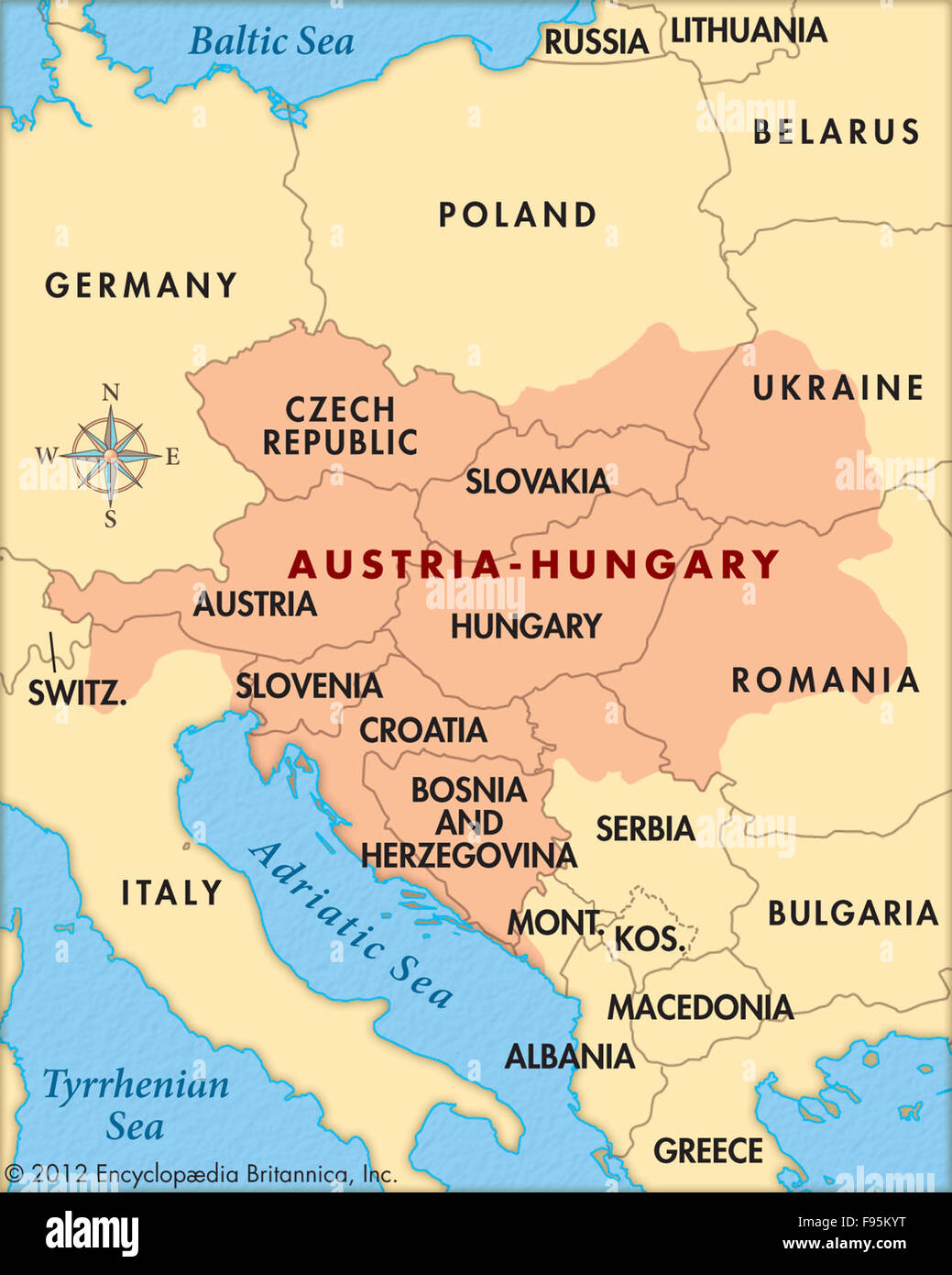 Österreich Ungarn Karten Kartographie Geographie Stockfotos und bilder