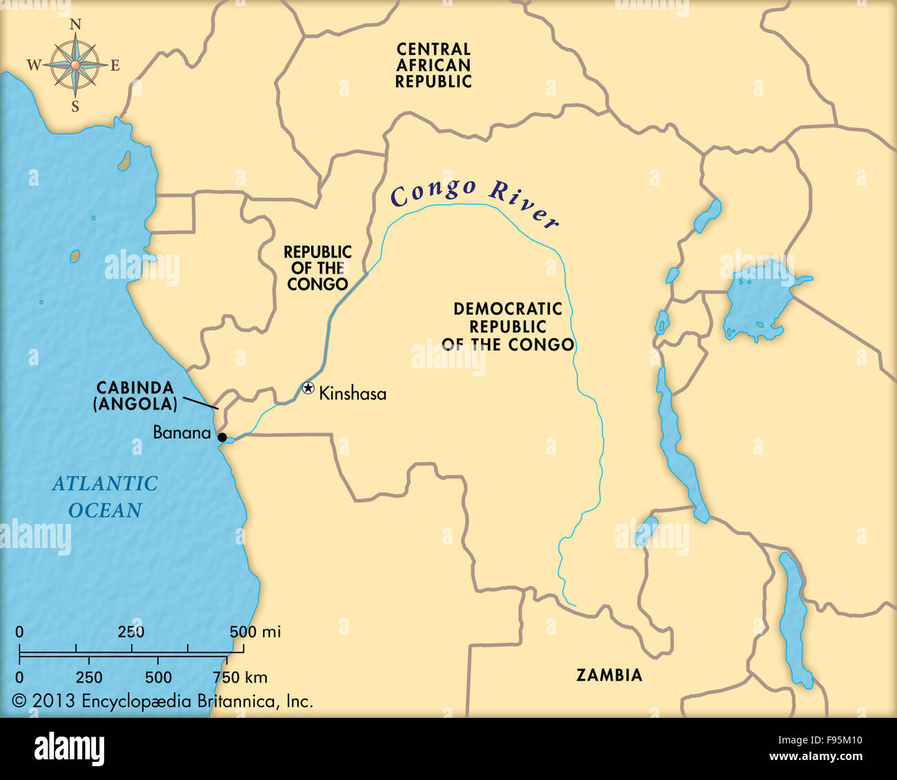 Kongo-Fluss Stockfoto