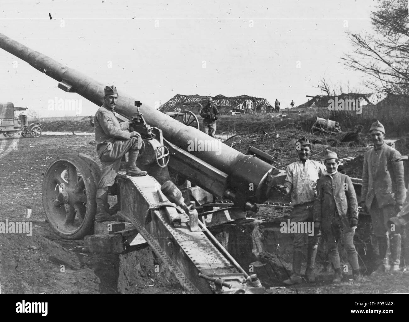 Französische Artillerie. Stockfoto