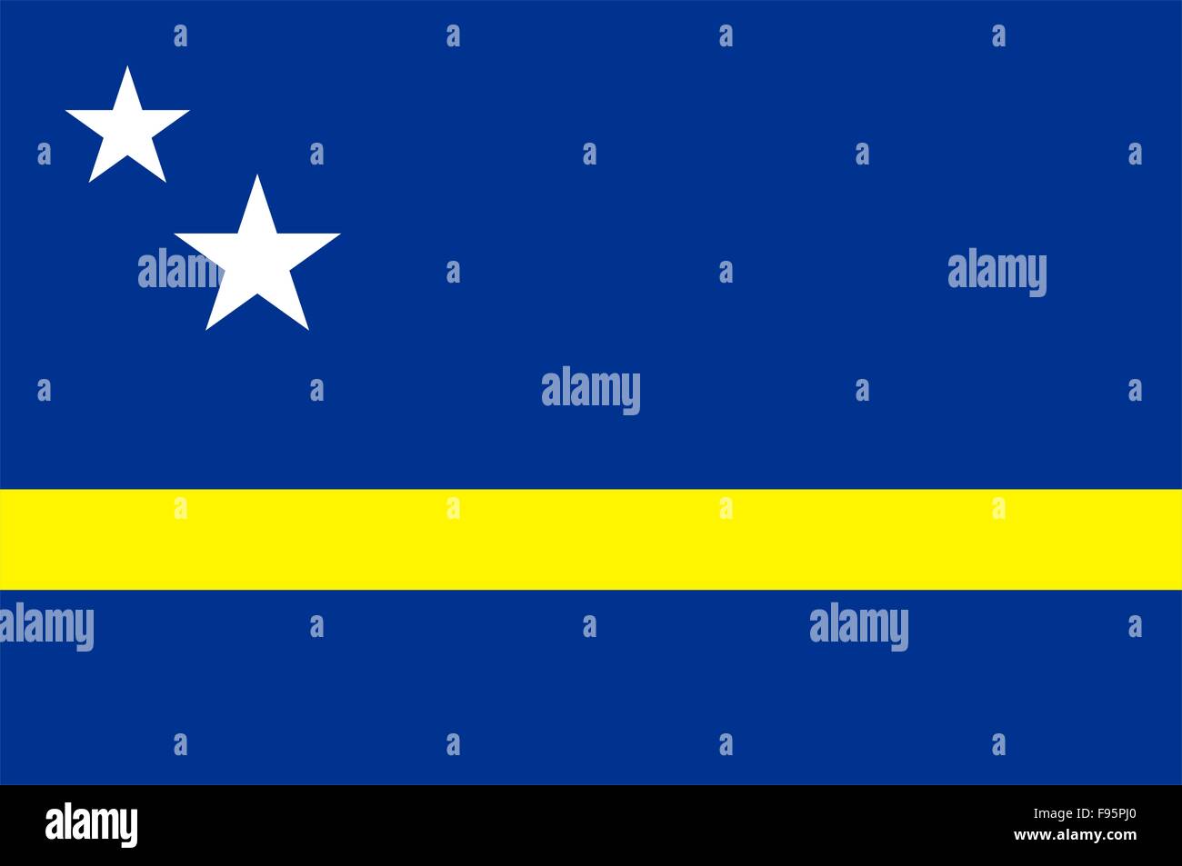 Flagge von Curacao Stockfoto