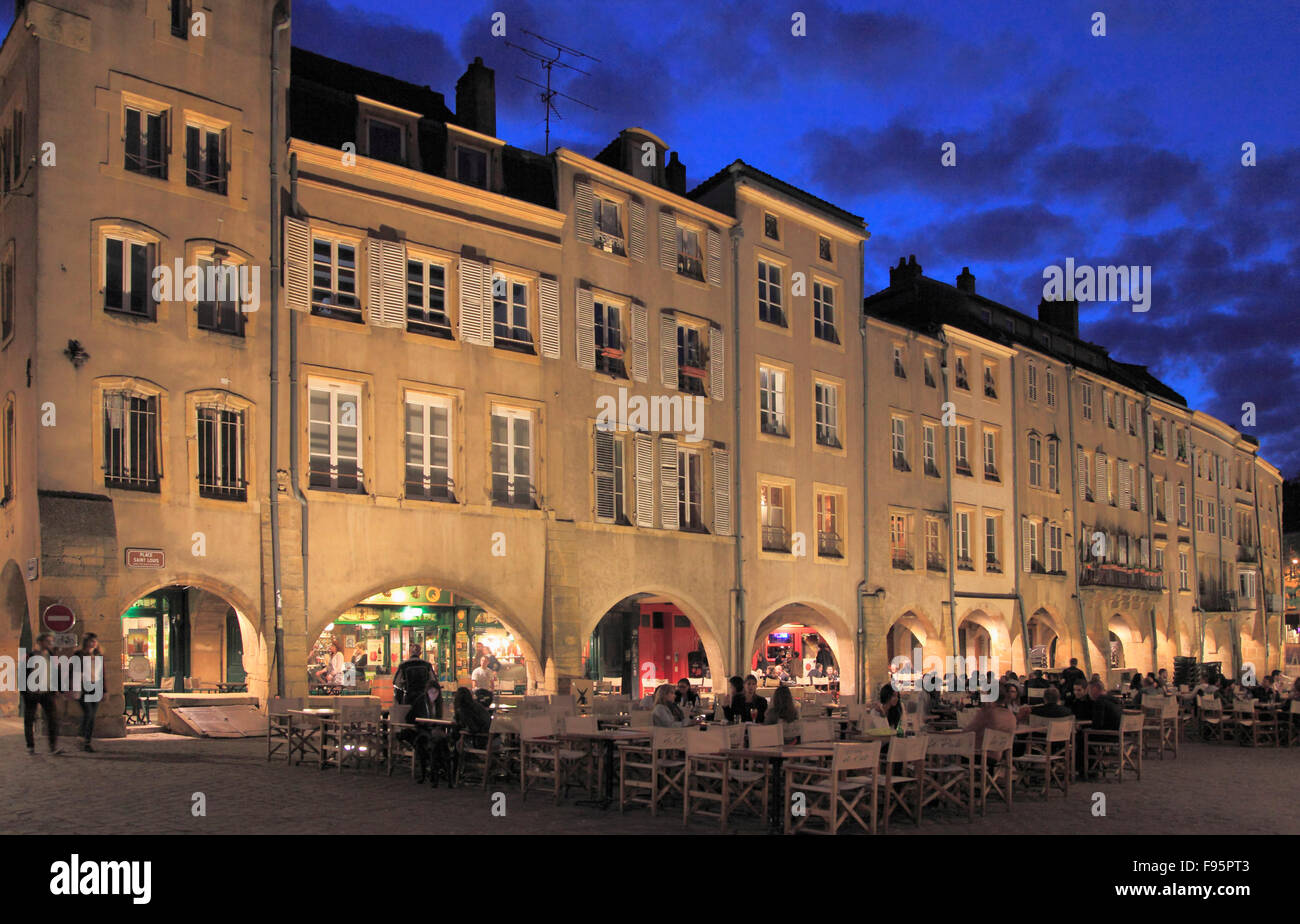 Frankreich, Lothringen, Metz, Place St-Louis, Restaurant, Personen, Stockfoto