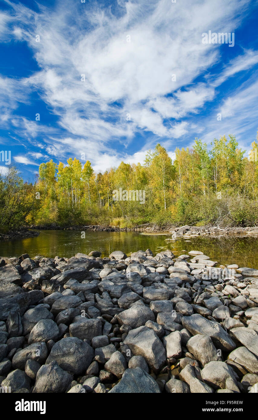 Waddy River in der Nähe von Brabant Lake, nördlichen Saskatchewan, Kanada Stockfoto