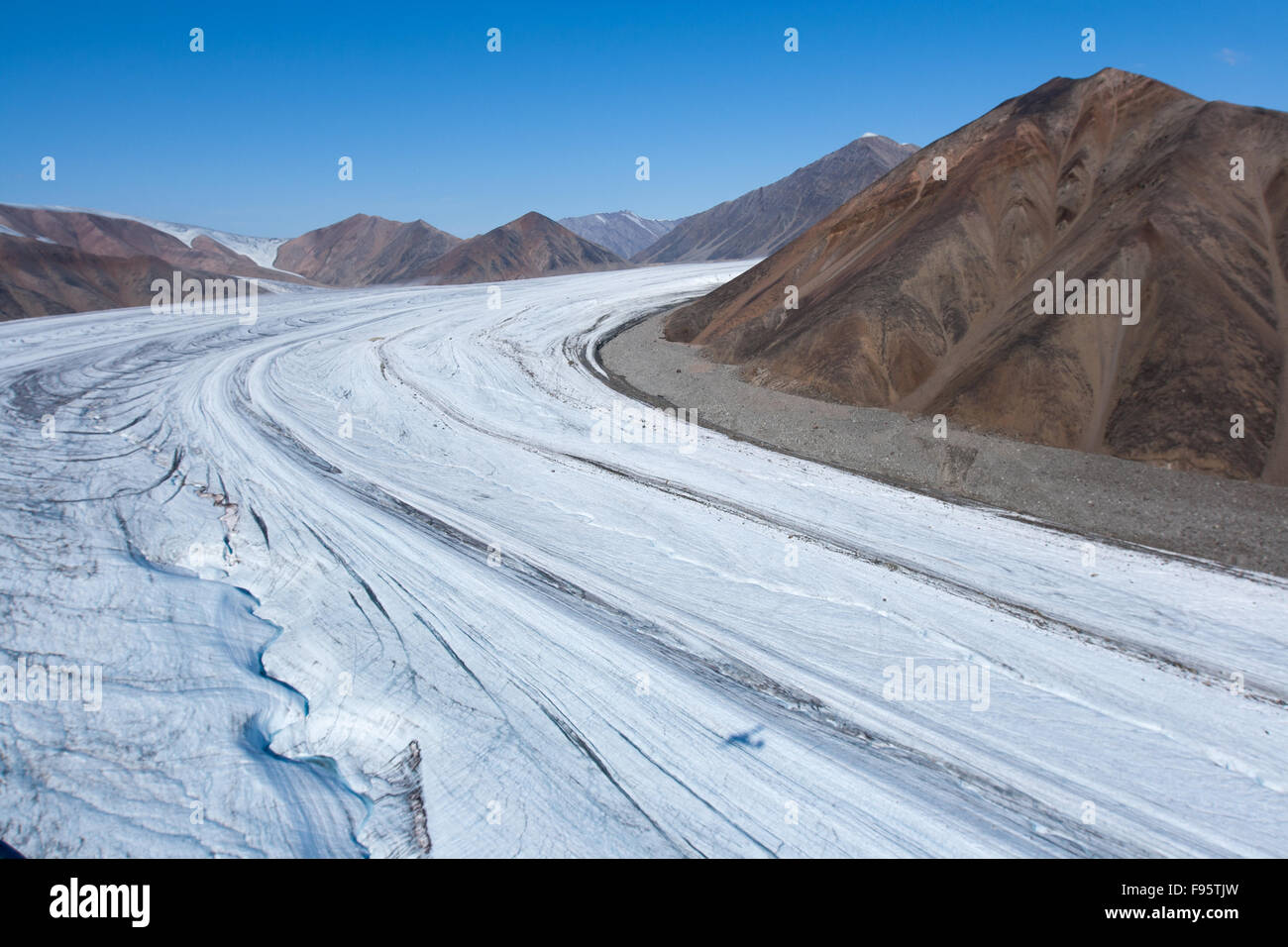 Gletscher auf Bylot Insel, in der Nähe von Pond Inlet, Nunavut, Kanada. Stockfoto
