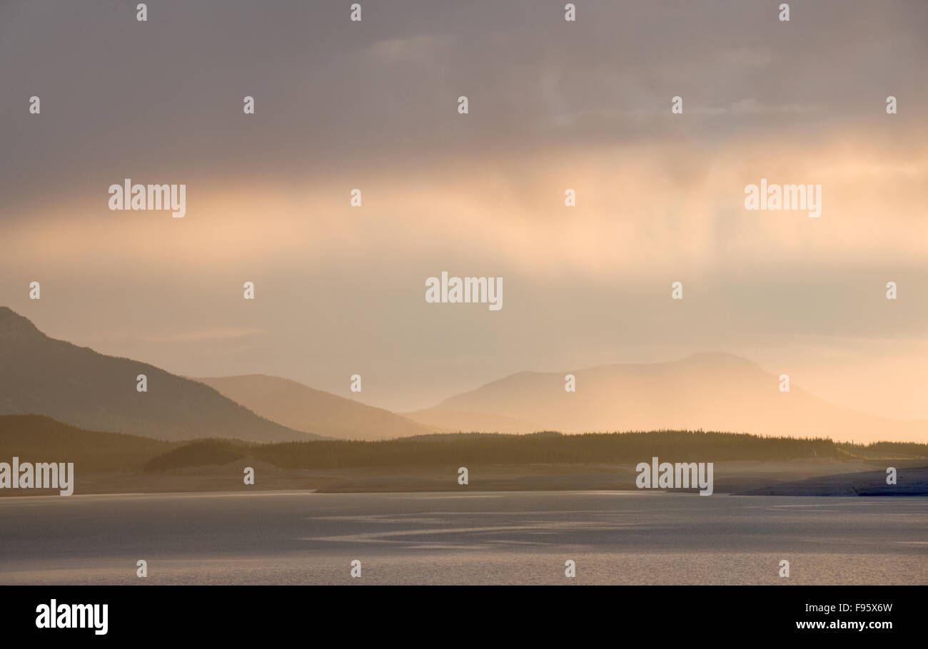 Abraham Lake, Kootenay Plains, Bighorn Wildland, Alberta, Kanada Stockfoto